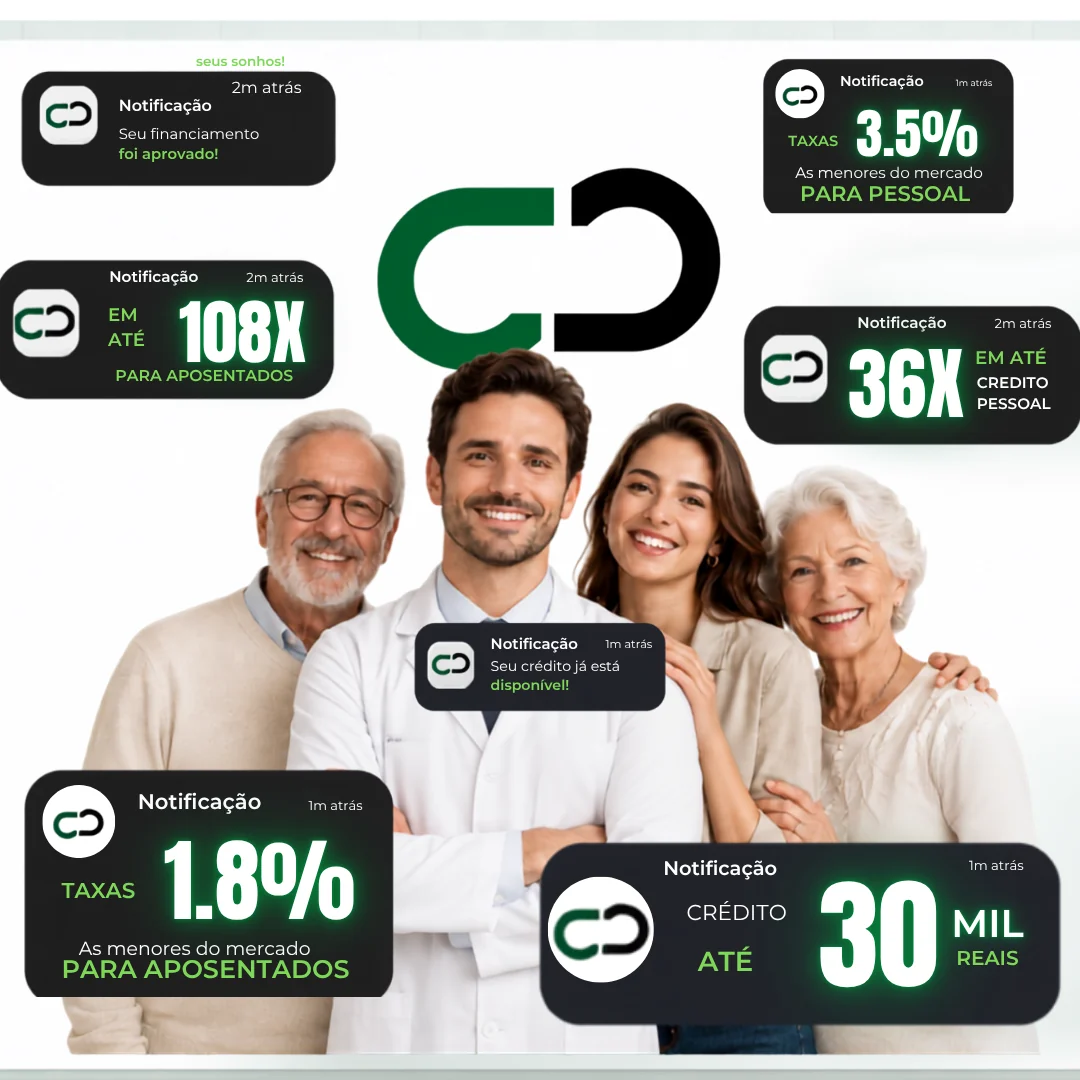 Crédito Odonto — crédito pessoal, consignado para aposentados e financiamento de tratamento odontológico